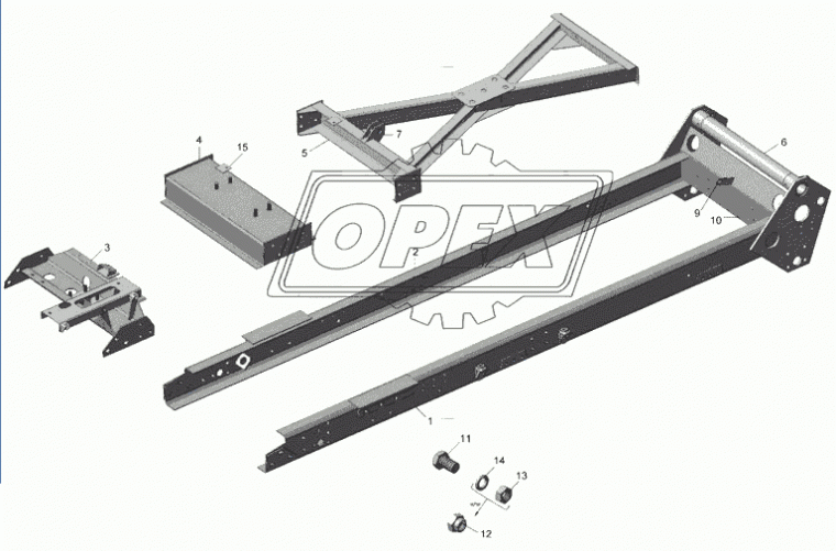 65115-8601065 Поперечина № 1 КАМАЗ-УВК